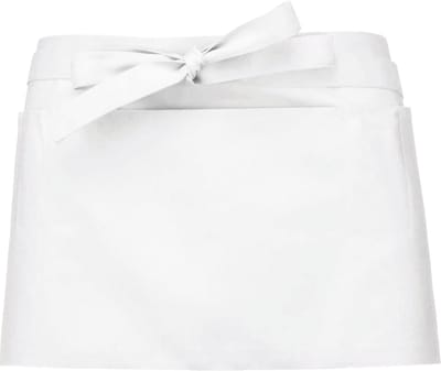 Awesome-Gifts - Professionele Horeca Sloof - K896 Bistro schort - Heupschort - Serveerschort - unisex - kort - 70 x 26 cm - per 10 stuks - onbedrukt - Wit