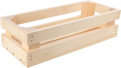 Creative Deco Natuurlijke Houten Kist | 34 x 14 x 9 cm | Houten Mand Ideaal voor Opslag Cadeau Decoratie DIY Ambachten | voor Documenten Speelgoed Gereedschap