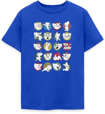 Tom And Jerry Iconische Uitdrukkingen Met Logo T-Shirt Tiener