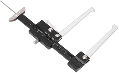 Dailygoods- Remschijf Dieptemeter Professioneel - Nauwkeurige Metingen - Eenvoudig te Verwijderen - Robuust Ontwerp - Meetbereik 0-60 mm - Duurzaam