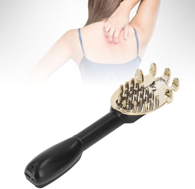 JHUBERS - Elektrische Rugkrabber - Jeukverlichting - Handig en Draagbaar - Zwart - Massageapparaat voor Thuis en Op Reis - Effectieve Rugmassage -...