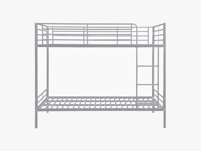 Vente-unique Stapelbed metaal zilverkleurig 120 x 190 cm
