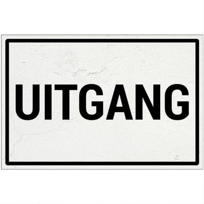 Uitgang bord | Forex Re materiaal | 18 x 12 cm
