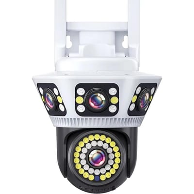 Buiten WiFi Camera 6K Drievoudig Scherm Beveiligingscamera Tweerichtingsaudio Bewegingsdetectie CCTV Draadloze Bewaking IP Camera Yoosee 6K Camera