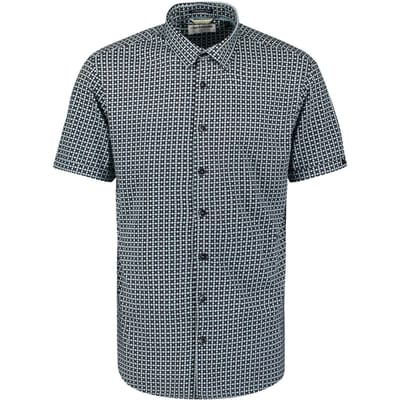 No Excess Shirt Short Sleeve Jersey Allover Printed Indigo Blue Size: XL | Casual Shirts Outlet | Heren | Blauw