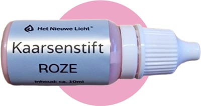 Het Nieuwe Licht ® - Kaarsenstift ROZE - 10ml - Wax stiften kaarsen beschilderen