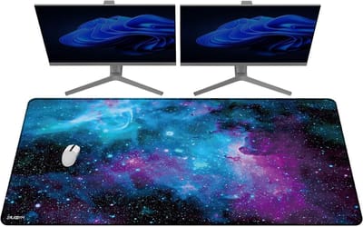 SnelShoppen - XXL Gaming Mouse Pad 1500 x 700 mm, Desk Pad met Antislip Rubber en Glad Stof, Ideaal voor Gaming en Kantoorwerk, Universe Motief