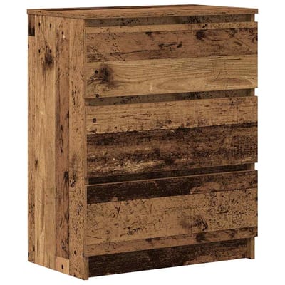 vidaXL - Dressoir - 60x35x76 - cm - bewerkt - hout - oud - houtkleurig