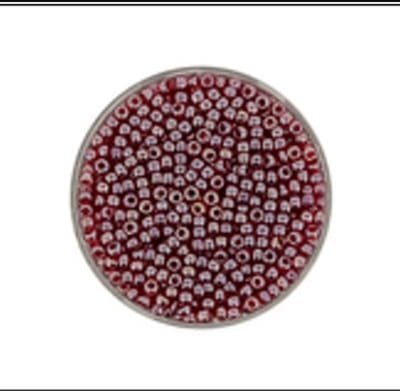 9660-294 Jap. Miyukirocailles - 2,2mm - transp.ruby rainbow - 12 gram