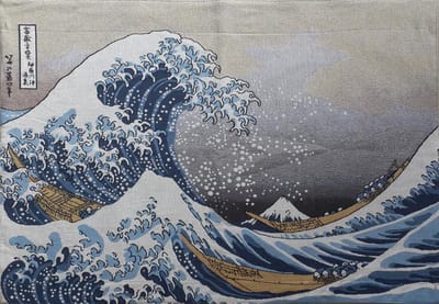 Wandkleed Great Wave of Kanagawa -Katsushika Hokusai - 69 x 100 cm