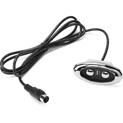 LED Achtergrondverlichting 2 Knops Elektrische Bank Handbedieningsschakelaar Bankcontroller met USB-poort Ingang 12?29V gray