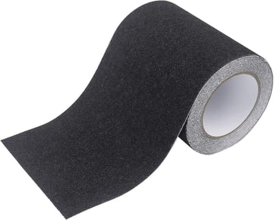 Anti Sliptape - Antislip Trap Strip - PVC - Zelfklevende Tape - Klustape - Waarschuwingsband - Waterproof - Plakkerig - Anti-slip - Antislip Lijm - Stickers - Antislipstrips - Voor Trap, Vloer, Drempel - Voor Binnen en Buiten - 15cm*5m - Zwart
