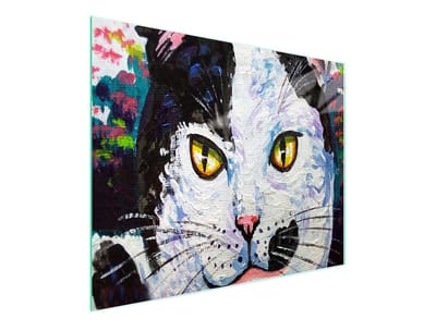 TMK ArtDeko - Snijplank Glas - 52x30 cm - Kat - Veilig en Hygiënisch