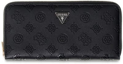 GUESS portemonnee Diana SLG Zip Around Wallet Black Logo zwart