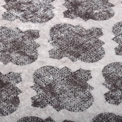 vidaXL - Vloerkleed - wasbaar - 160x230 - cm - grijs - en - wit