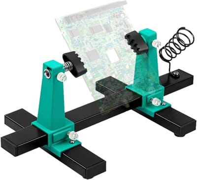 PCB Board Holder - Motherboard Clamp - PCB Reparatie - 360 Graden Rotatie - 200 mm Klemming - Zilver