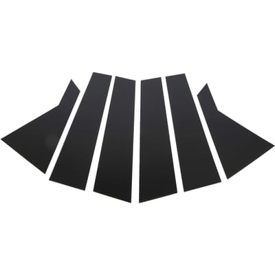 6 STUKS Deur Raam B-Stijl Sierlijst Glanzend Zwart Stijlpost Decal Cover Vervanging voor Kia K3 Forte black