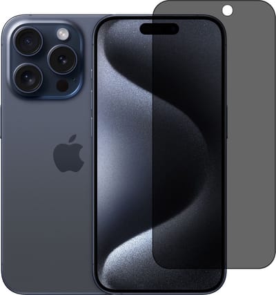 Privacy Screen protector Geschikt voor iPhone 15 Pro Max - Full screen protector tempered glass van gehard glas