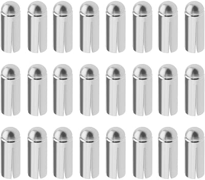 Dailygoods- Dart Flight Protector 24 Stuks - Aluminium Beschermer - Lichtgewicht - Duurzaam - 3mm x 8.5mm - Zilveren Accessoires - Dartvleugelbeschermer