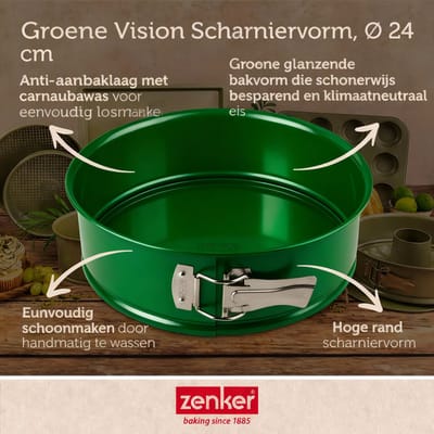 Springvorm met scharnier 24 cm Zenker Green Vision