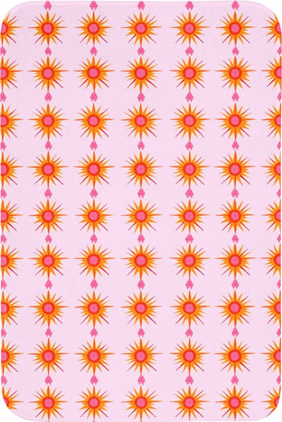 Badmat 60x90 cm - Antislip - Zon - Motief - Roze - Badmatten voor badkamer - Badkamermat - Douchemat - Badkamer mat