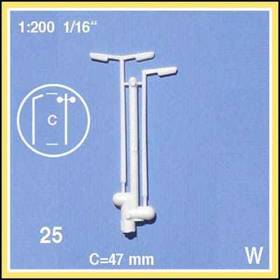 Schulcz Lantaarnpaal 5 stuks 1:200 wit
