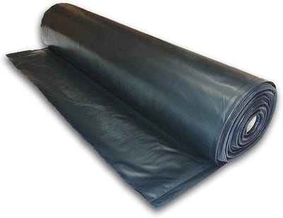 Zwarte Plastic Folie - Onkruiddoek Zeil - Landschapsarchitectuur Tuinieren - Zwaar Belastbaar - 3m x 30m - Zwart