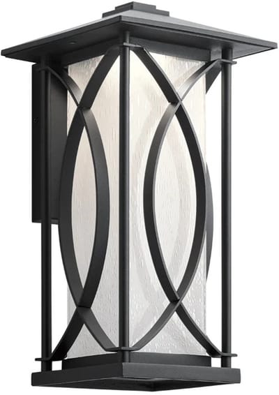 Kichler LED Wand Buitenlamp Ashbern | 1X E27 Max 60W | IP44 | Dimbaar | Textured Black