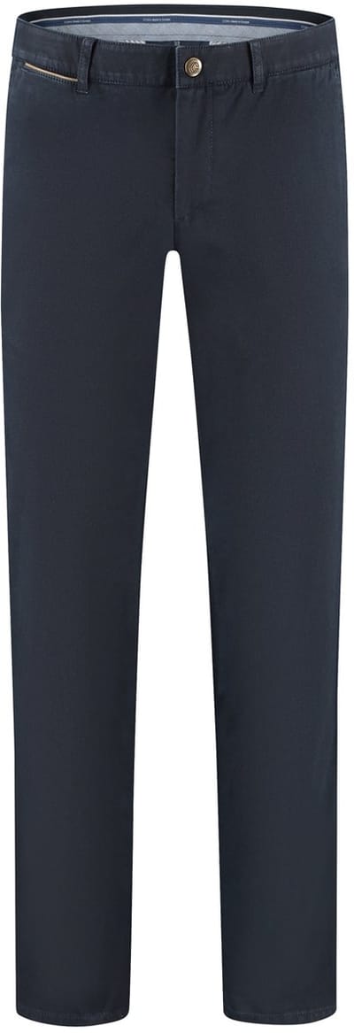 Com4 Broek Modern Chino Micro Pattern Near Faux-Uni Subtle Cotton Stretch Navy / male