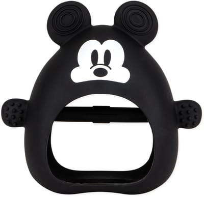 Bumkins - Silicone Un-Droppable Mitt Teether | Siliconen Baby Hand Bijtring - Disney Mickey Mouse