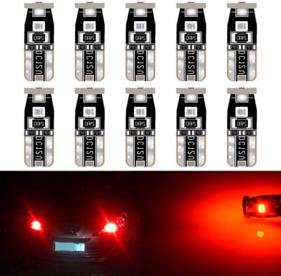 Auto Interieur Lampen - LED Gloeilampen - Veilig Rijden - Extreem Helder 6000K - 23mm x 9mm - Rood