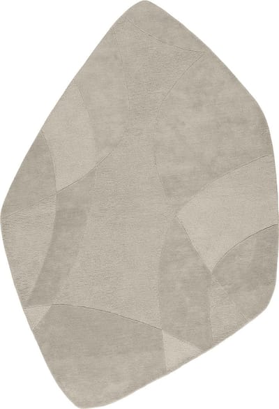 Acsento Piana Stone Light Grey Vloerkleed - 200 x 290 cm - Grijs - Organisch - Wol - Eetkamer, Woonkamer - Geometrisch - Modern