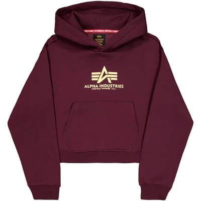 Gestreepte hoodie met pofmouwen voor dames Alpha Industries Basic