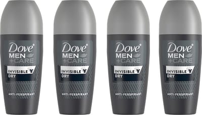 Dove Deo Roller MEN - Invisible Dry - Voordeelverpakking 4 x 50 ml