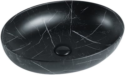 Mexen Orsola opbouwwastafel 52 x 39 cm, zwarte steen - 21365271