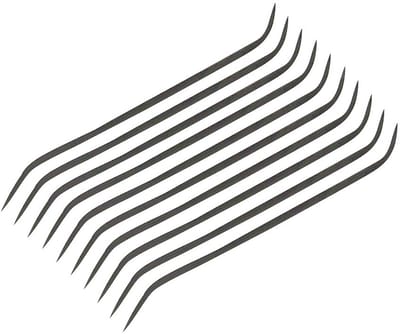 Vijlset - Sleutelvijlen - Precisiewerk - Dubbelzijdig - 10 stuks - Metaal