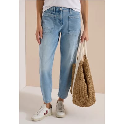 Barrel Leg jeans met opgestikte zakken