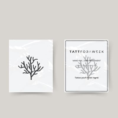 Tijdelijke tattoo koraal | Neptattoo volwassenen | Tijdelijke tattoo voor volwassenen | Temporary tattoo | Plaktattoos voor volwassenen | Neptattoos | Probeer zorgeloos een tattoo | tattforaweek