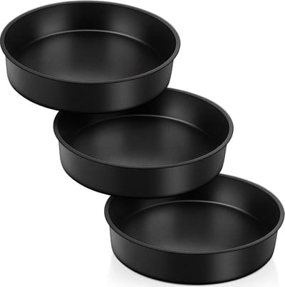 Ronde bakvorm set - 212 cm - 3 stuks - roestvrijstalen taartvormen - met anti-aanbaklaag - gezond en niet giftig - gemakkelijk te reinigen