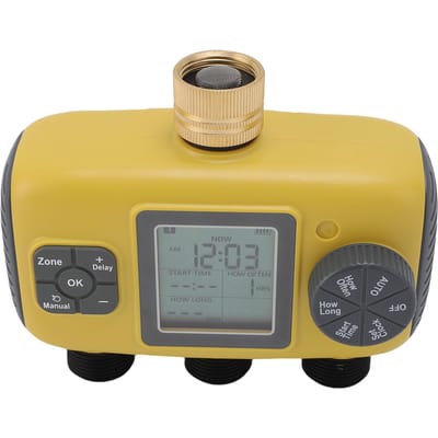 Minuteur d'arrosage intelligent 3 sorties Contrôleur de vanne d'eau d'irrigation pour jardin pelouse serre