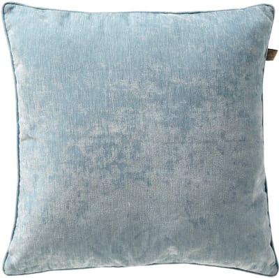 Dutch Decor LEWY - kussenhoes 60x60 cm - glansvelours - groot formaat - Sterling Blue - blauw - met rits - zonder binnenkussen
