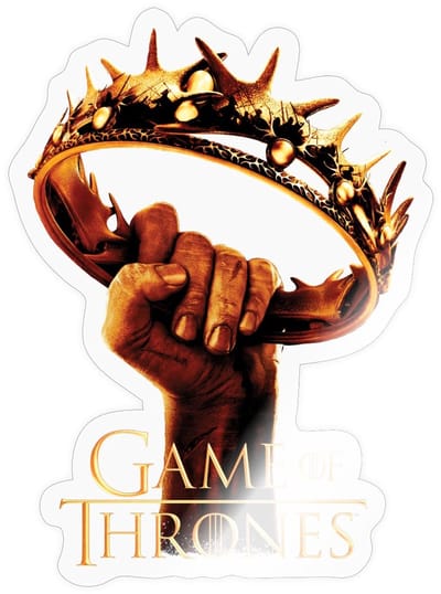 Game Of Thrones Logo Sticker maat S (10 x 10 cm)