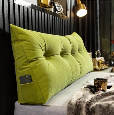 Leeskussen Bed Bank - Wigkussen Ondersteuning - Ontspannen Lezen - Verstelbare Stevigheid - 80x50x20cm - Oranje