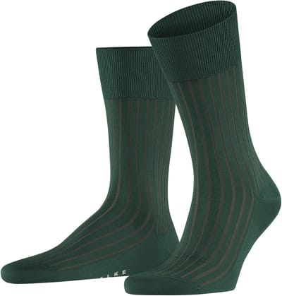 FALKE Shadow gedessineerd katoen sokken heren groen - maat 39-40