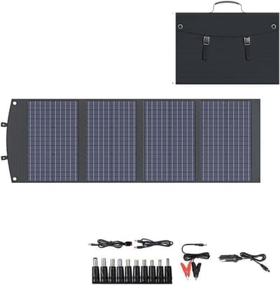 Draagbaar Zonnepaneel - Opvouwbaar Paneel - Energie Opwekken - Hoge Efficiëntie - 100 Watt - Zwart
