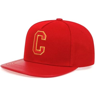 Casquettes Hip-Hop Broderie Lettre C Unisexe Printemps Automne Réglable Décontracté Snapback Casquettes de Baseball Chapeau Protection Solaire Extérieur Casquette de Sport red