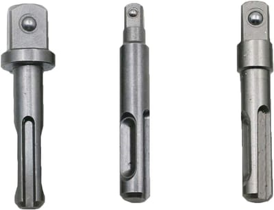 SDS Plus Shank Schroevendraaier Bit Adapter voor 1/4", 3/8" en 1/2" Chrome Vanadium Staal - Verlengstuk voor Schroevendraaiers met Vierkante Sleutel