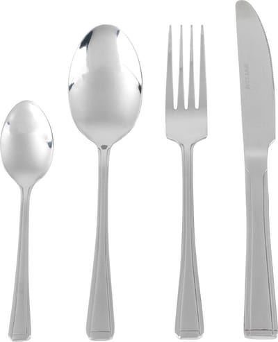 24-Piece Stainless Steel Cutlery Set - Service For 6 People, Dishwasher Safe - Forks, Knives, Teaspoons, Table Spoons - 15 Year Guarantee