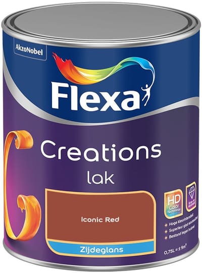 Flexa - Creations Lak Zijdeglans - Iconic Red - Mengverf - 750 Ml