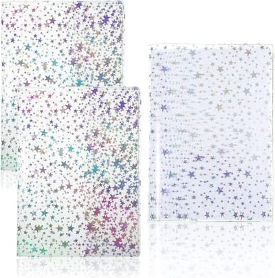 B6 Jelly Cover Transparant - 2 Stuks met Glitter Ster Ontwerp voor Notitieboeken